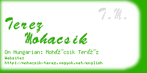 terez mohacsik business card